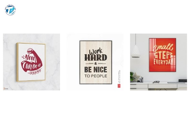 Tranh slogan chữ truyền động lực